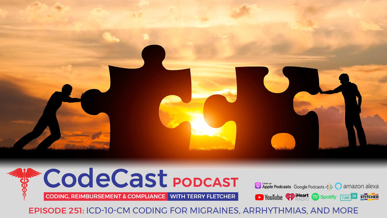 ICD-10-CM coding for migraines, arrhythmias, and more